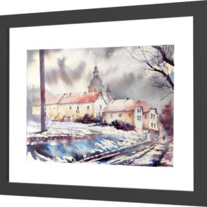 Opactwo Cystersów w Jemielnicy - akwarela