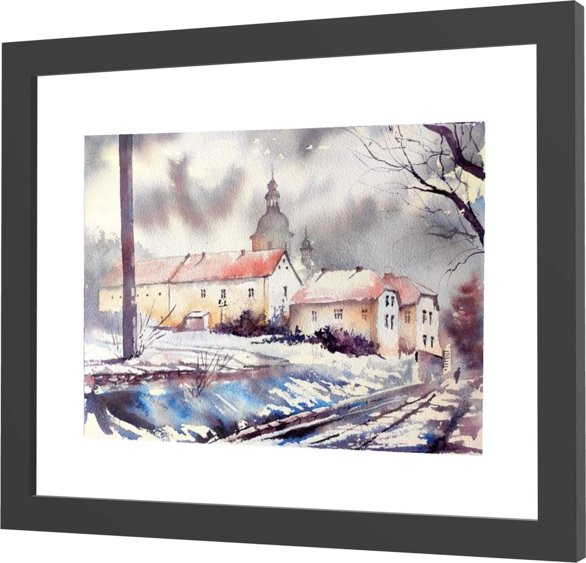 Opactwo Cystersów w Jemielnicy - akwarela